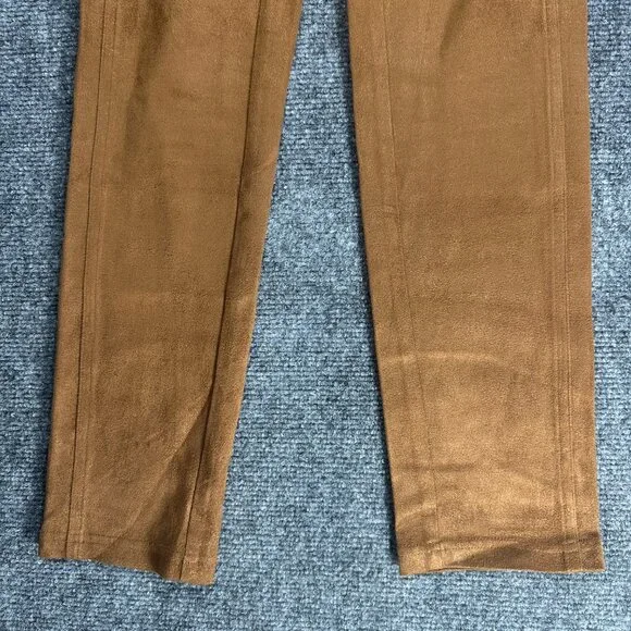 Wilfred Pants Womens 0 Brown Faux Suede Back Zip Tapered Leg - Picture 2 of 8